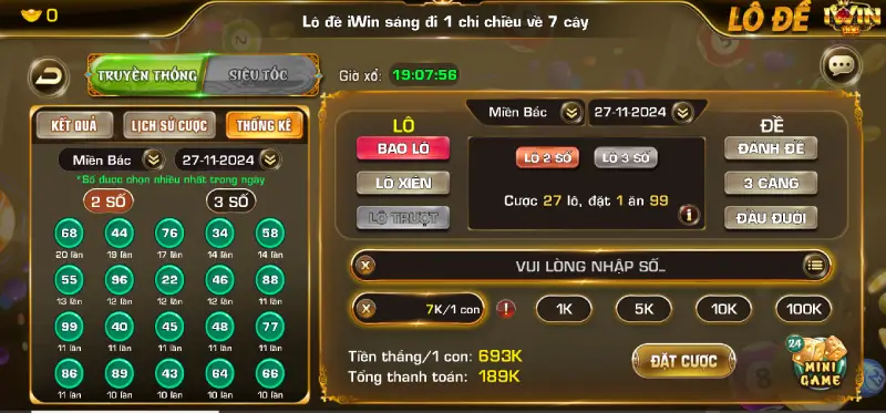 Cược xổ số tại IWIN CLUB đơn giản