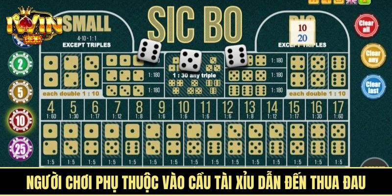 Người chơi phụ thuộc vào cầu tài xỉu dẫn đến thua đau