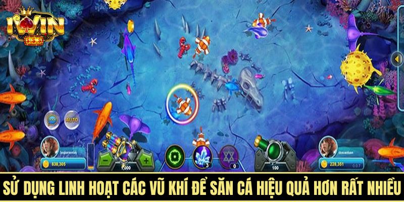 Sử dụng linh hoạt các vũ khí để săn cá hiệu quả hơn rất nhiều